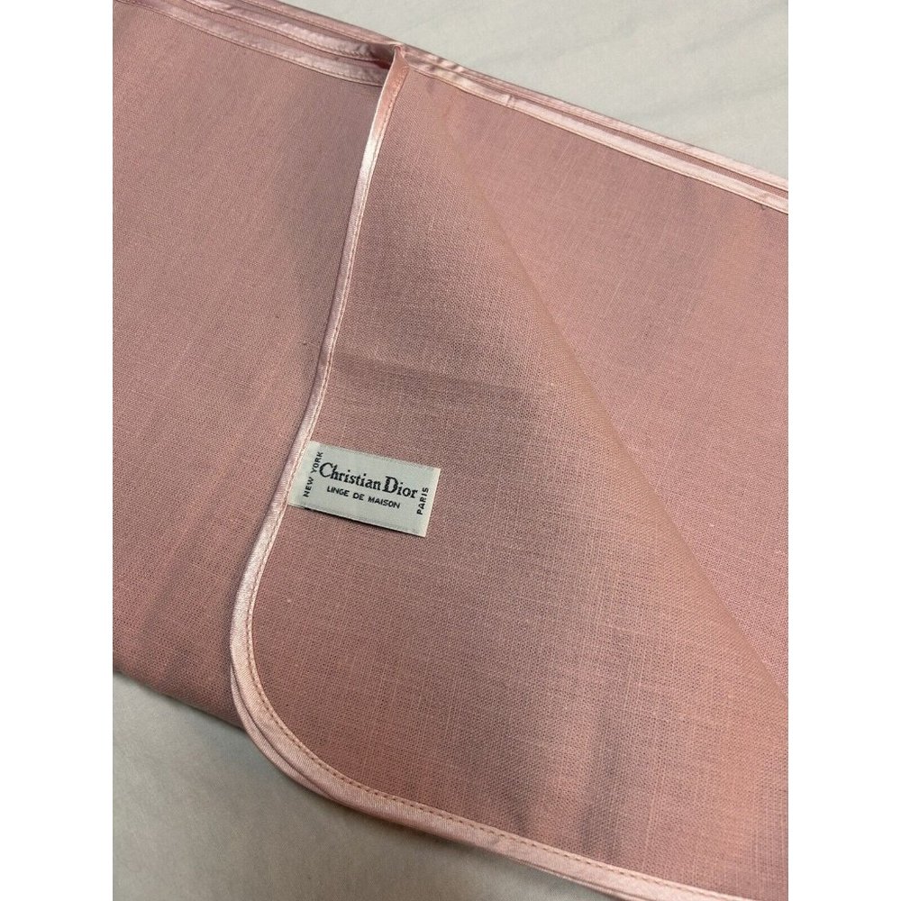 Vintage Christian Dior Paris Pink Tablecloth 4 Placemats Set